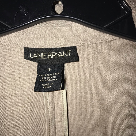 Suit Blazer Jacket, Taupe, 3/4 Sleeve - Picture 5 of 7